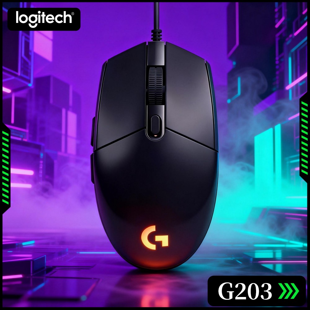 Logitech Mouse G203 - Logitech G203 Bedrade Gamingmuis Multi-Range DPI