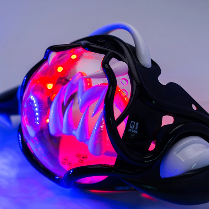 Tech Wear Accessories - Cyberpunk-stijl LED Mech Masker Anime Demon