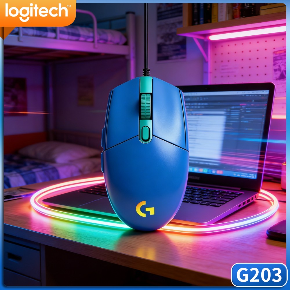 Logitech Mouse G203 - Logitech G203 Bedrade Gamingmuis Meerdere DPI-opties