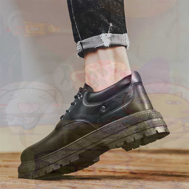 Top Tech Accessories - Donker natuurlijk leer Mode-sneakers Tennis Herensneakers