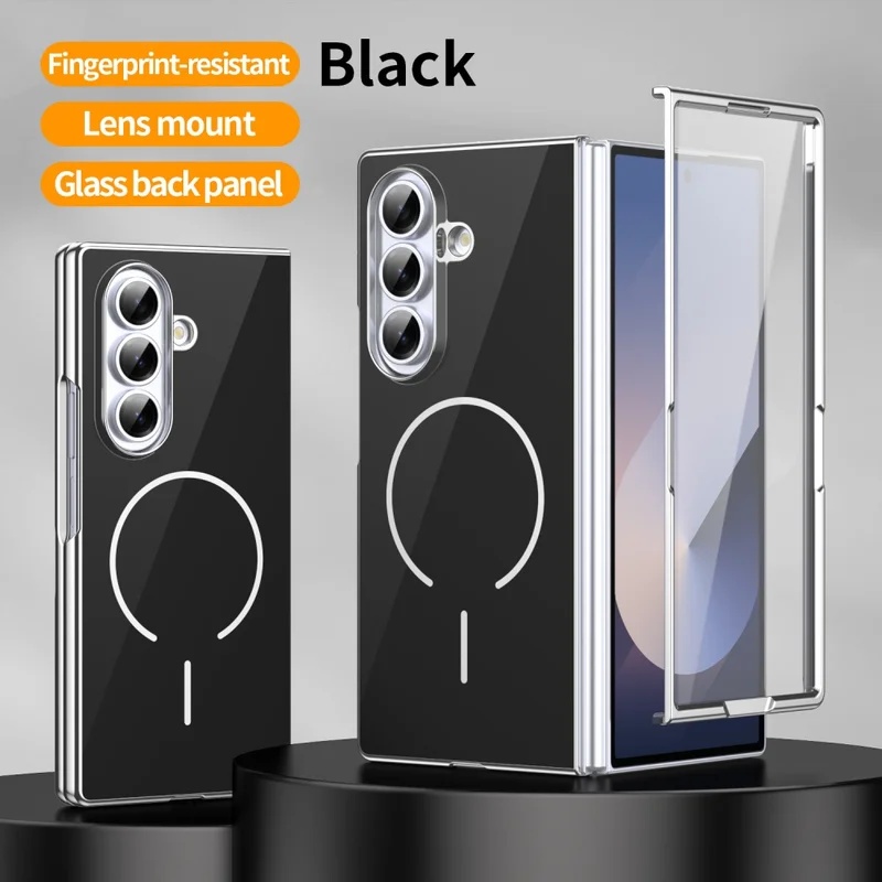 Tech Accessories Dropshipping - Glazen Magnetische Opvouwbare Telefoonhoes voor Samsung