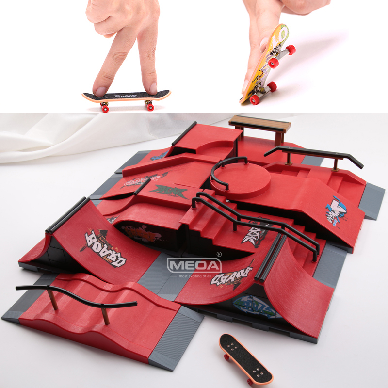 Tech Deck Accessories - 10-in-1 vingerskateboards DIY Skate Park Ramp