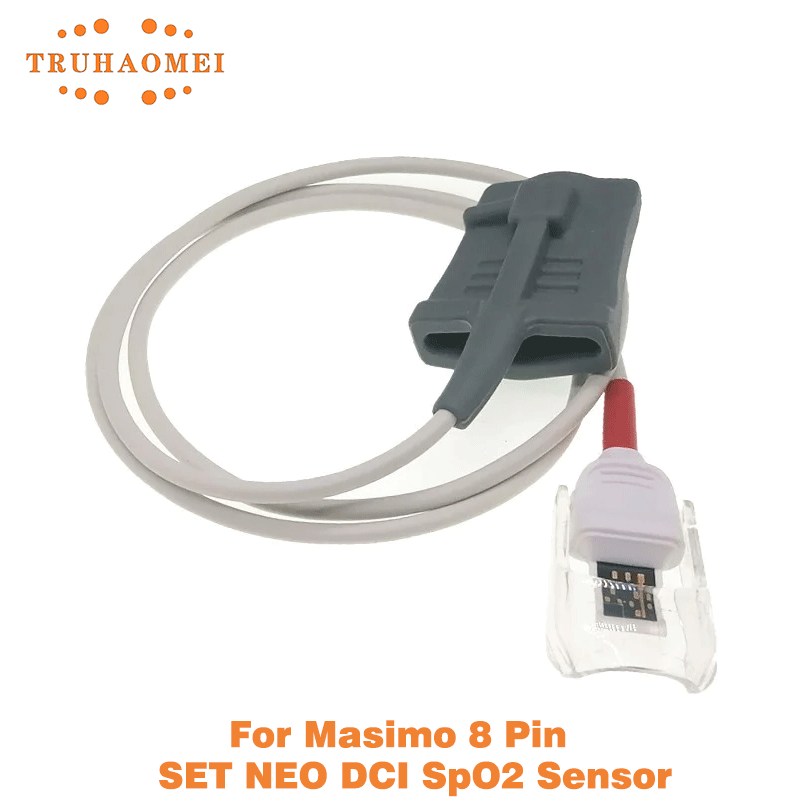 Top Tech Accessories - Herbruikbare SpO2-sensor 8-pins rood kort volwassenen