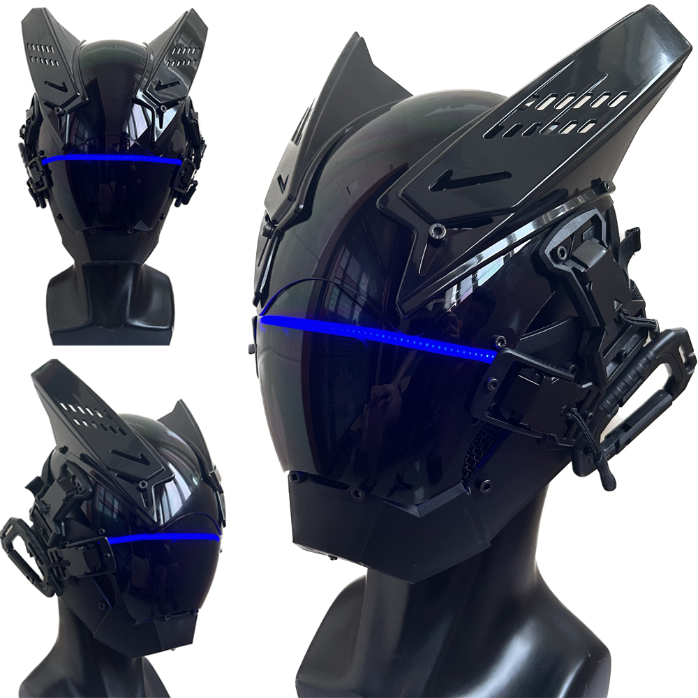 Tech Wear Accessories - Cyberpunk Punkmaskerhelm, Futuristisch Techwear Masker, Halloween