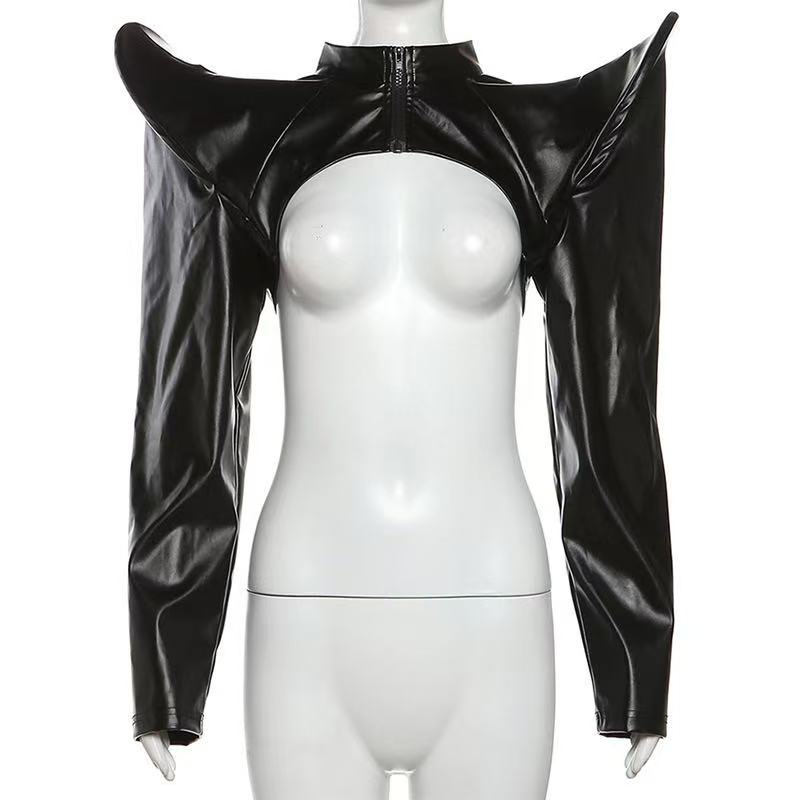 Tech Wear Accessories - 2024 Vrouwen Y2k Pu Lederen Jassen