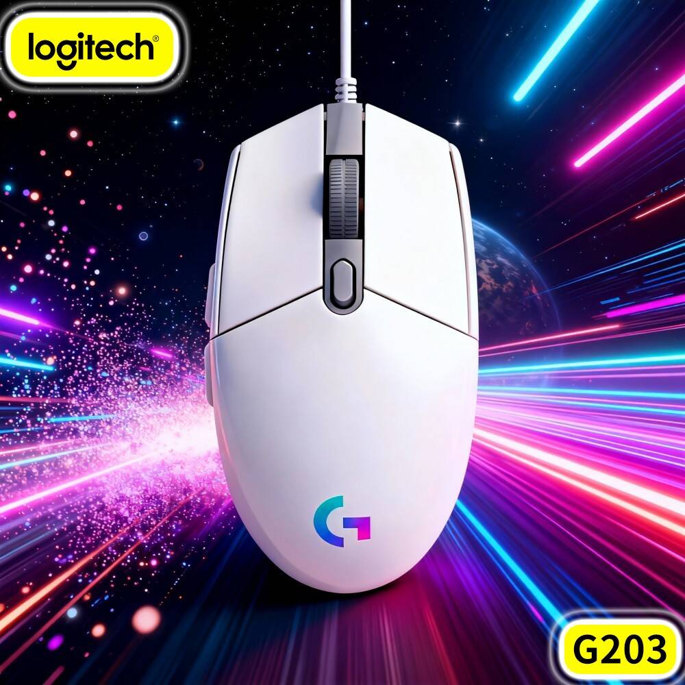Logitech Mouse G203 - Logitech G203 Bedrade Gamingmuis Snelle Knopklikken