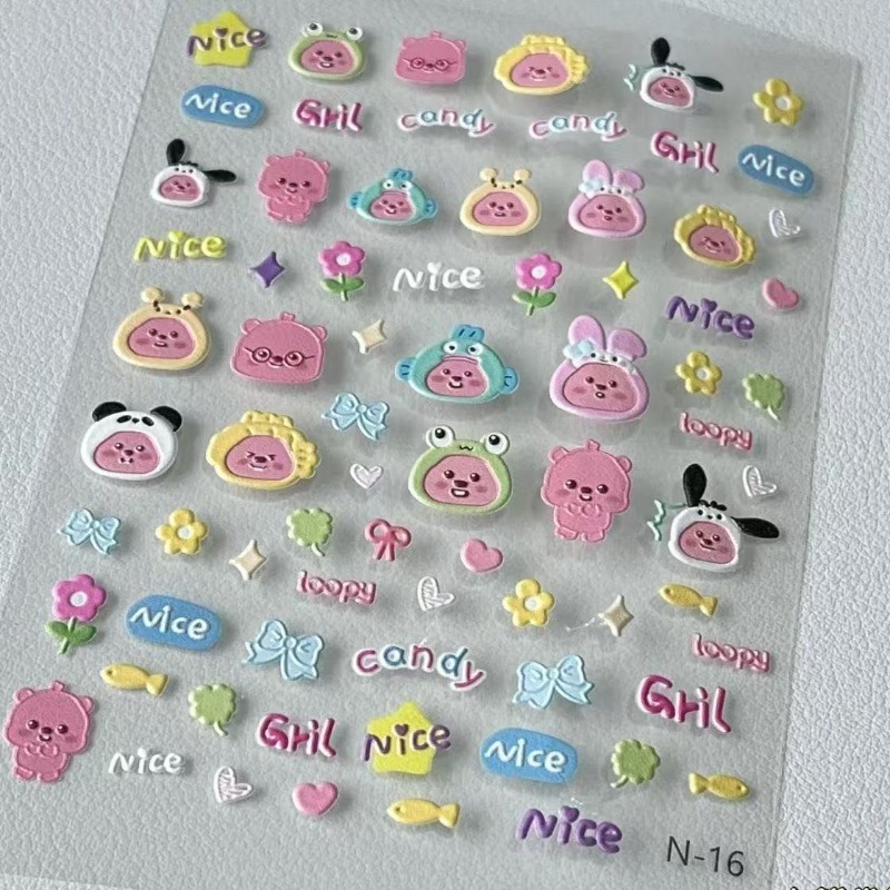 Loopy 3D reliëfsticker, transp - Nail Tech Accessories recensie en prijs