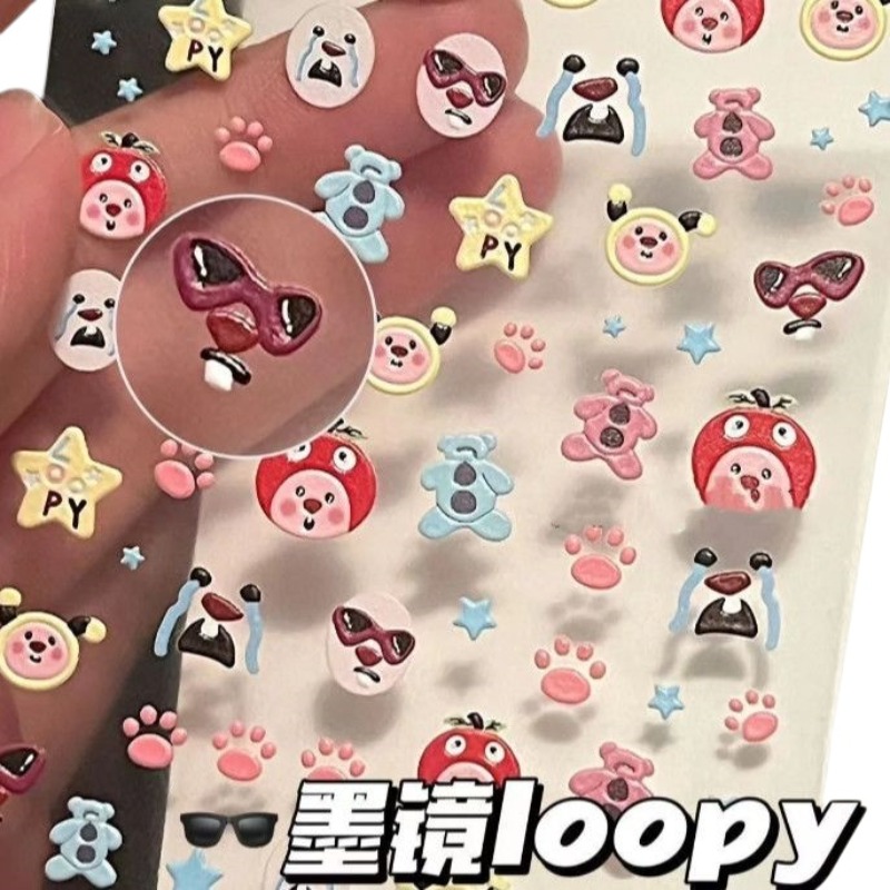 Loopy 3D reliëfsticker, transp - Nail Tech Accessories recensie en prijs