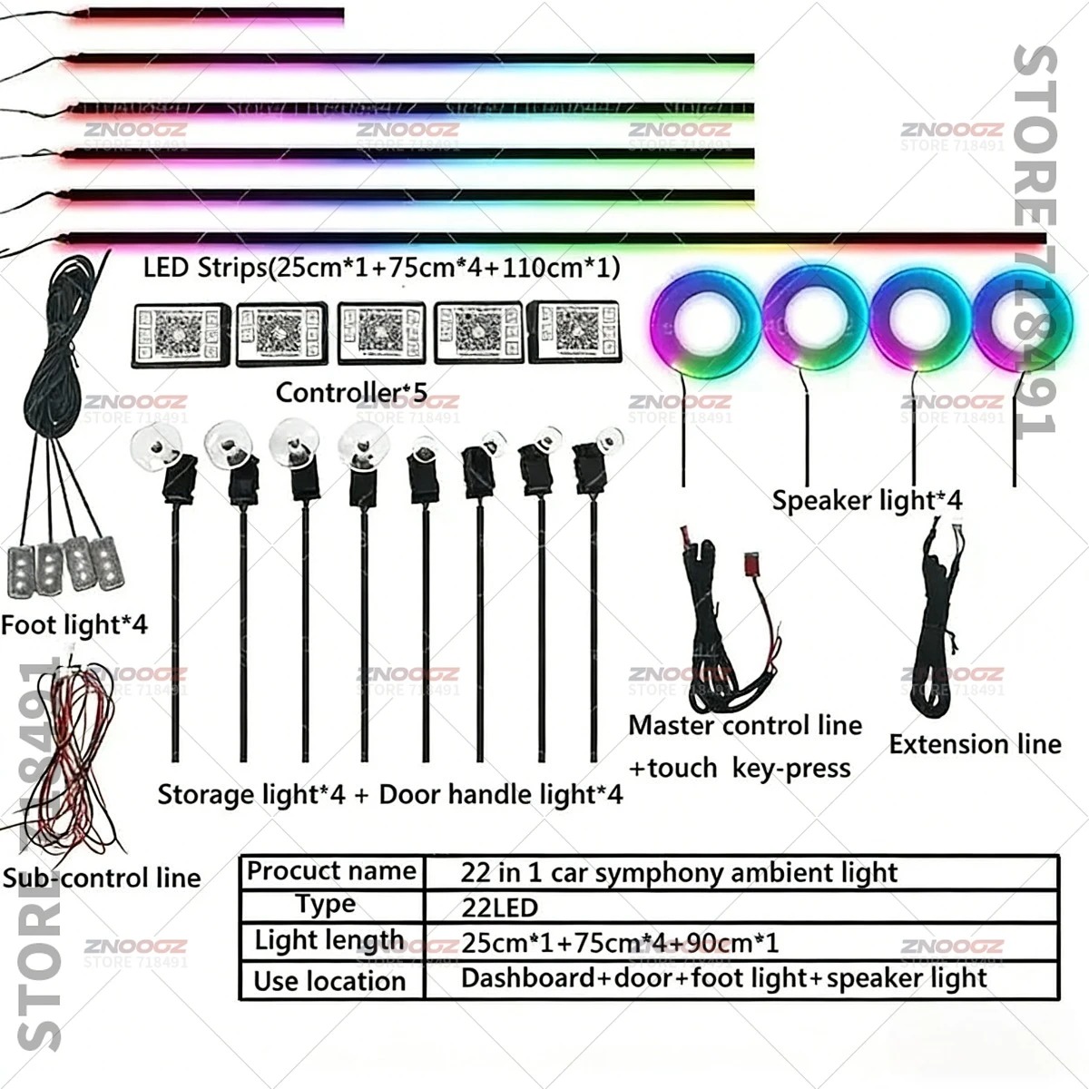 22in1 RGB Auto-interieur Acryl - Tech Accessories Renault recensie en prijs