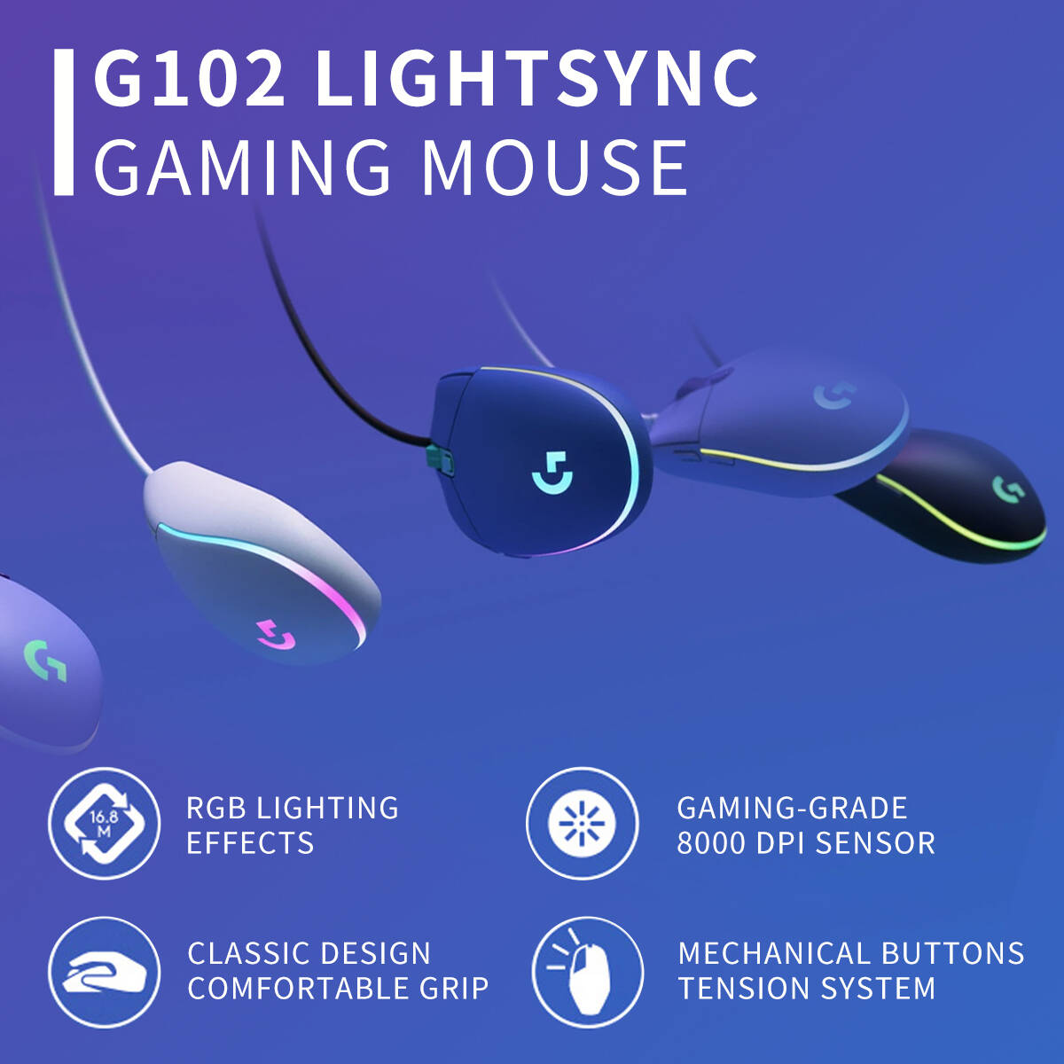 Logitech G203 muis, bedrade US - Logitech Mouse G203 recensie en prijs