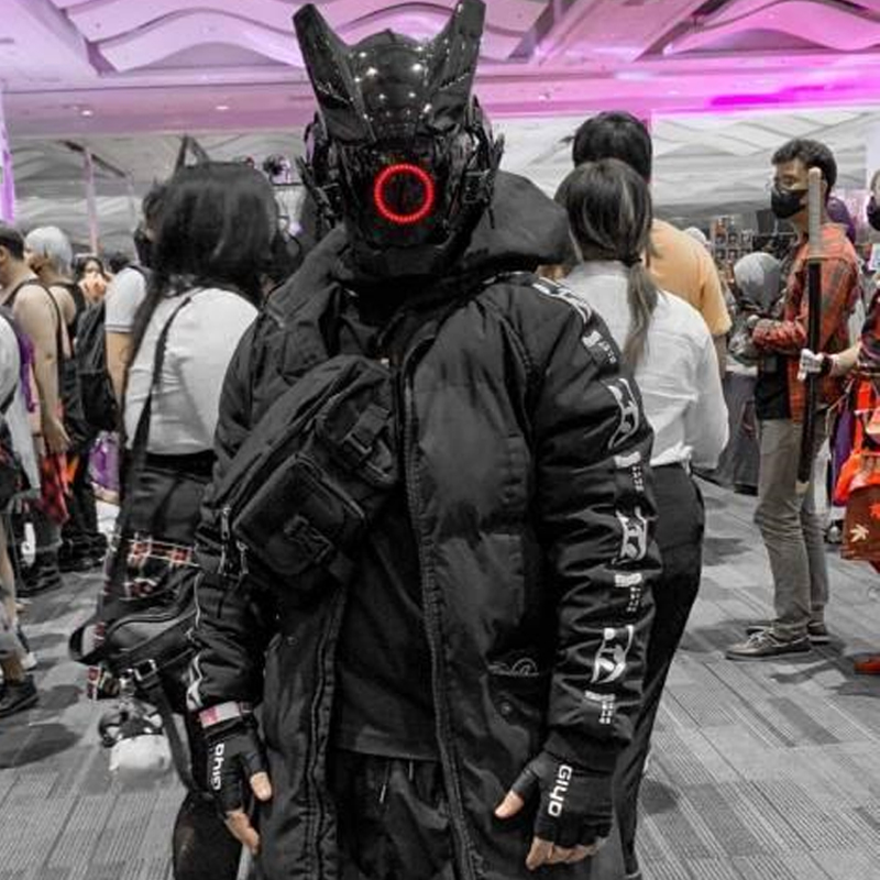 Cyberpunk LED-masker cosplayma - Tech Wear Accessories recensie en prijs