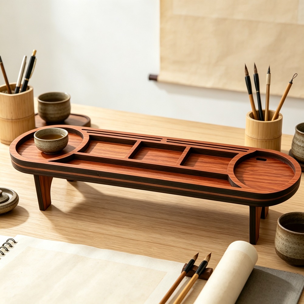 Houten bureau-organizer met te - Tech Accessories For Office Desk recensie en prijs