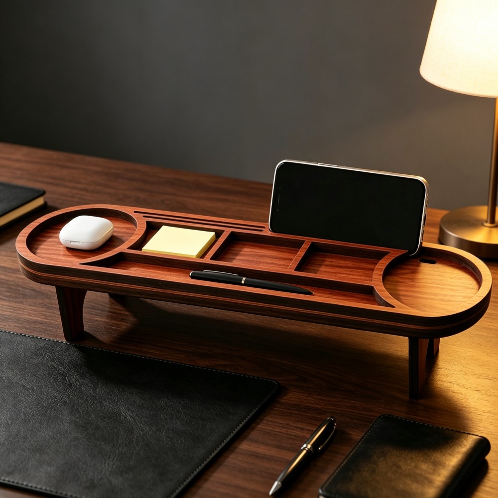 Houten bureau-organizer met te - Tech Accessories For Office Desk recensie en prijs